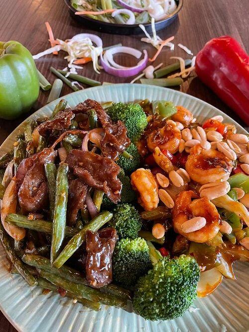T7 Green Bean Beef / Kung Pao Shrimp
